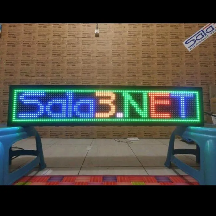 Running Text RGB full color 20x70CM Wifi Outdoor