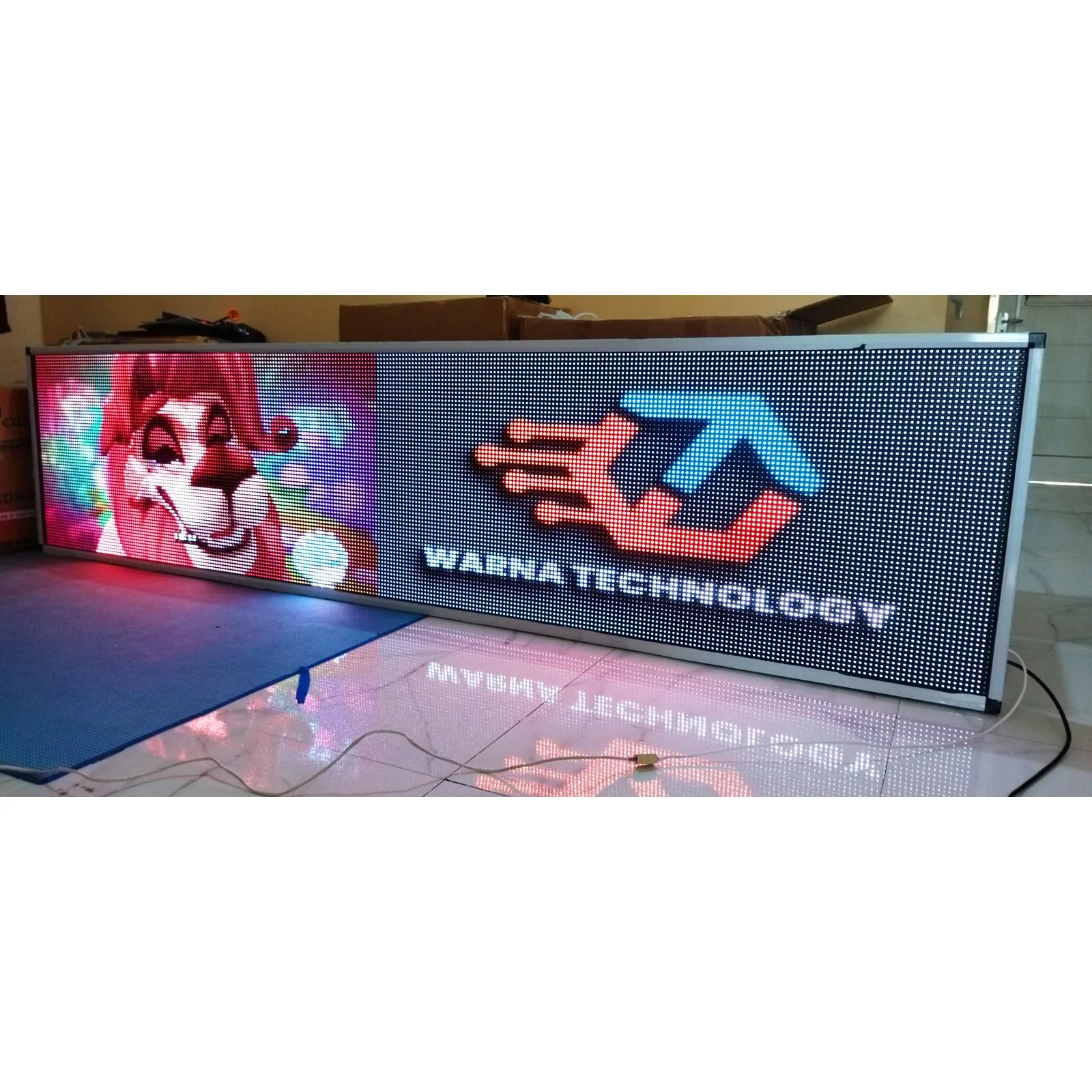 Running Text RGB Full Color 70x300Cm Wifi Outdoor