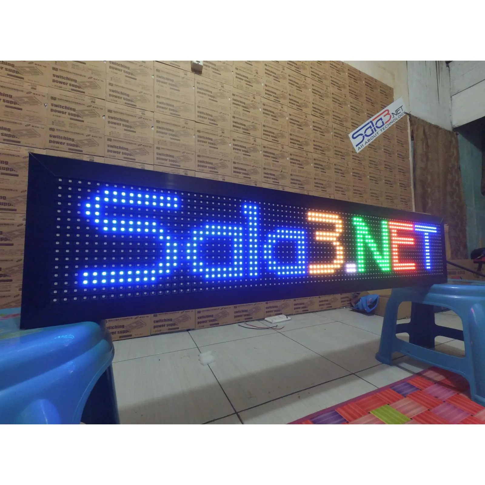 Running Text RGB full color 20x100CM Wifi Outdoor