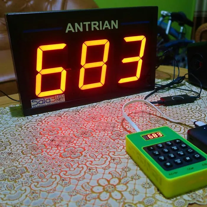 Mesin Antrian Wireless 3 Layanan (3 display ) dg printer Auto Cut